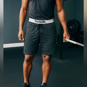 Bench Men’s Drawstring Lounge Shorts Gray‎ Size Large Elastic Logo Waistband